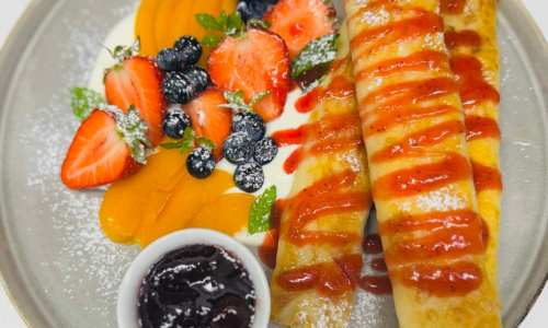 Lietiniai su varške ir grietine