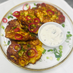 Bulviniai blynai su GRYBŲ PADAŽU